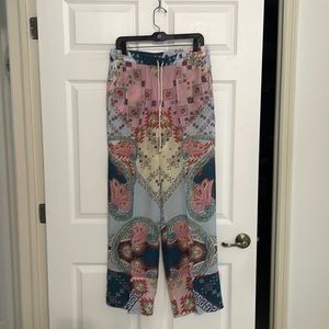 Johnny Was Blue and Pink Boho Pants